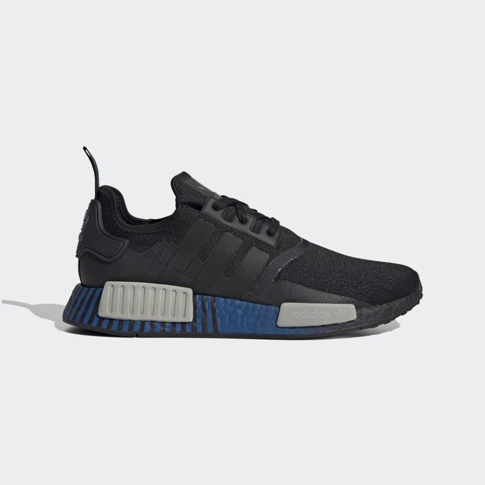 Adidas Men's NMD_R1 Originals Shoes Black/Grey/Blue Ireland FV3652